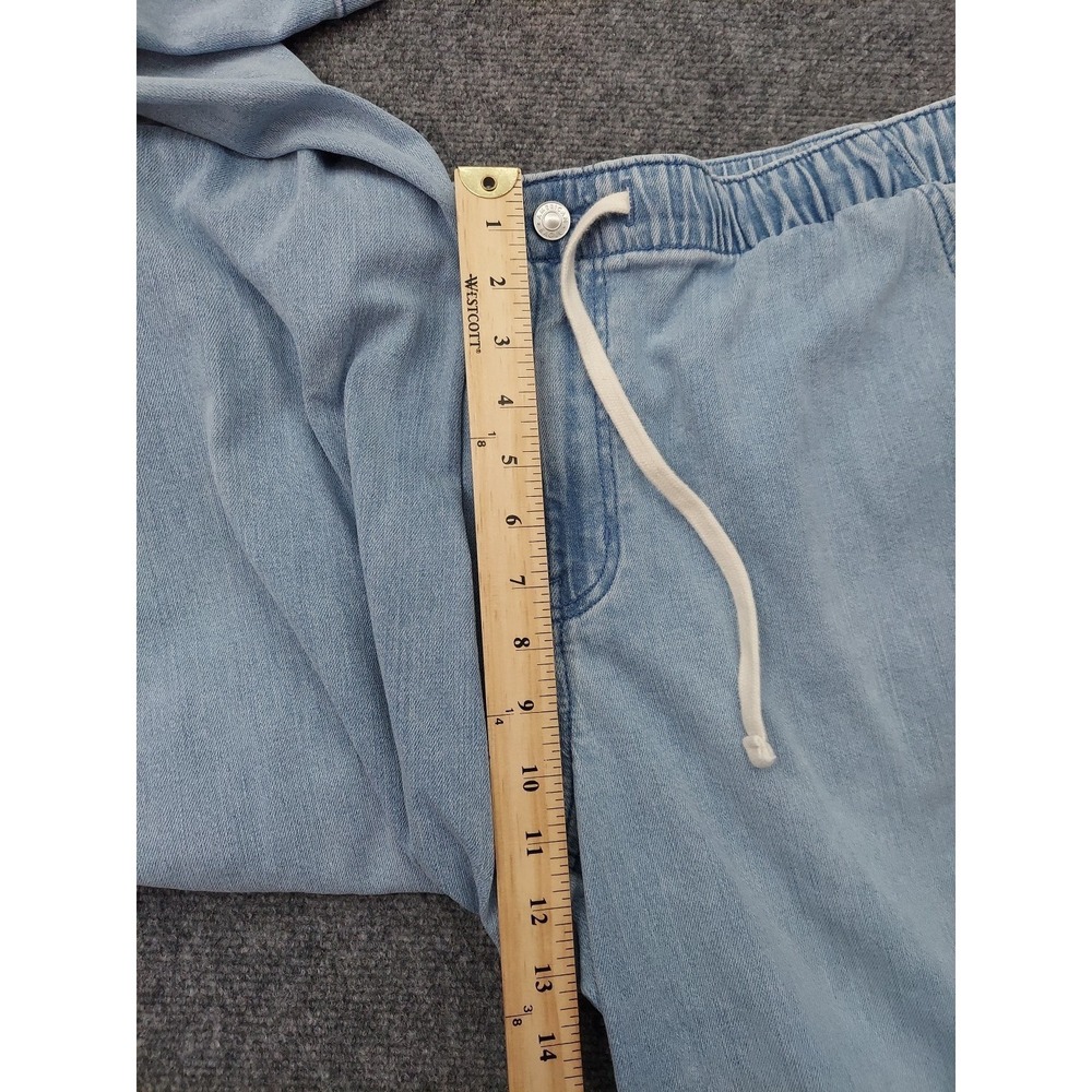 American Eagle Jeans Womens XL Blue Low Rise Ultra Wide Leg Drawstring Pull On - Picture 8 of 13